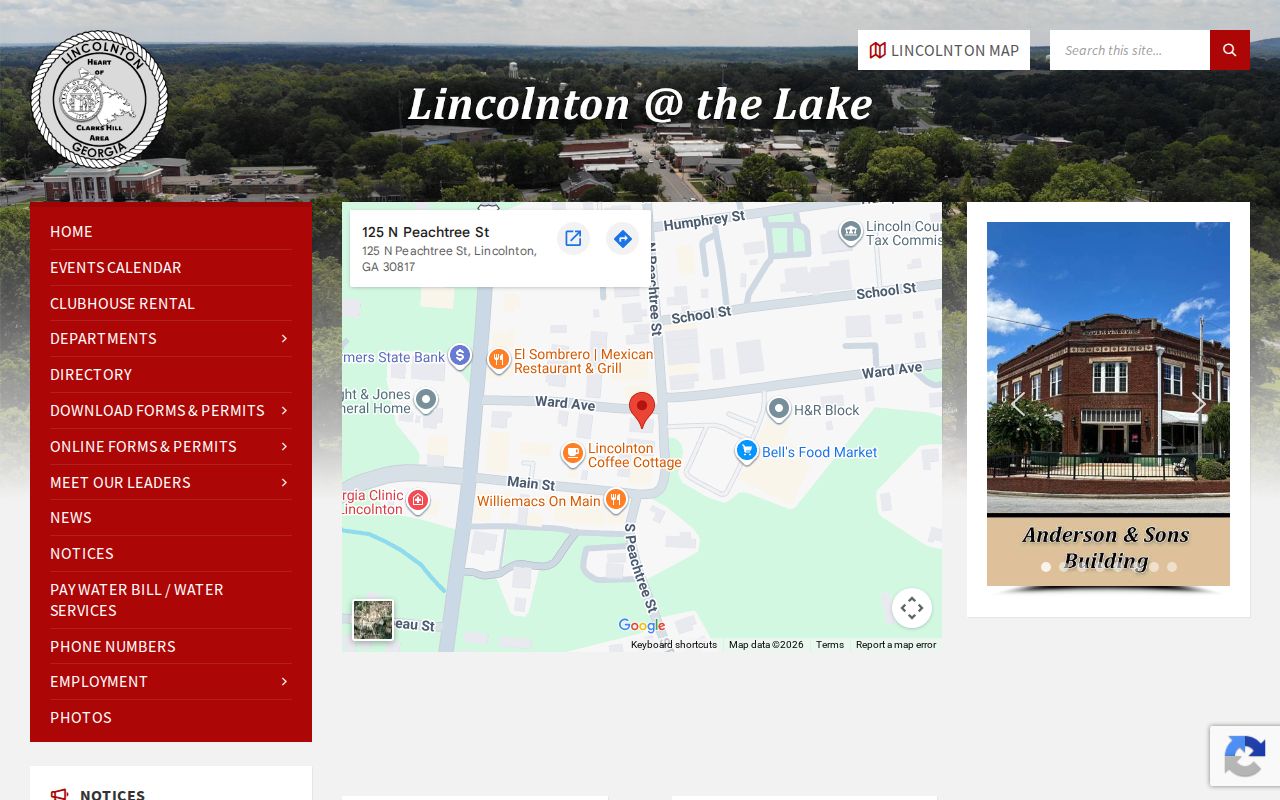 Lincolnton warrant search City Hall contact map