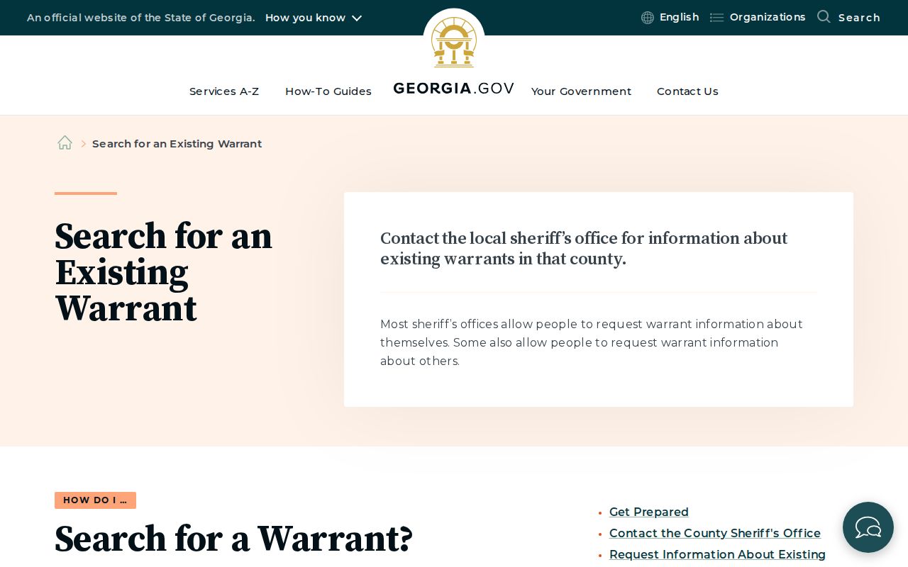 Georgia instructions for Lincoln County active warrants